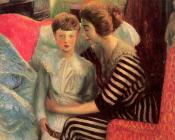 威廉 詹姆斯 格莱肯斯 : The artist wife and son